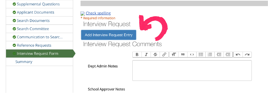add interview request