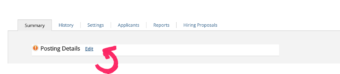 posting details edit