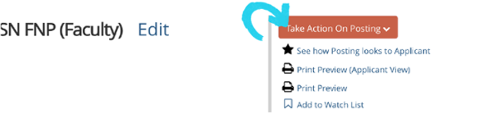 take action on posting